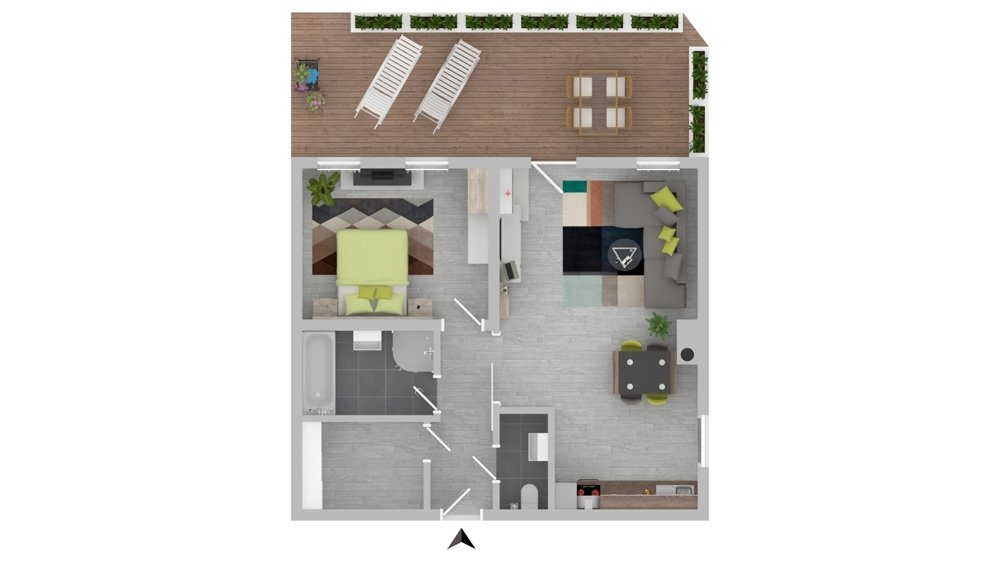 Kottingbrunn Nähe Bahnhof: Geförderte 2 ZI+ Terrasse im EG - tolle Infrastruktur+Garage